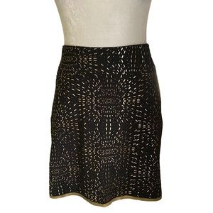 Annika Cutter & Buck Black & Metallic Gold CB Drytec UPF 50+ Golf Skirt - M